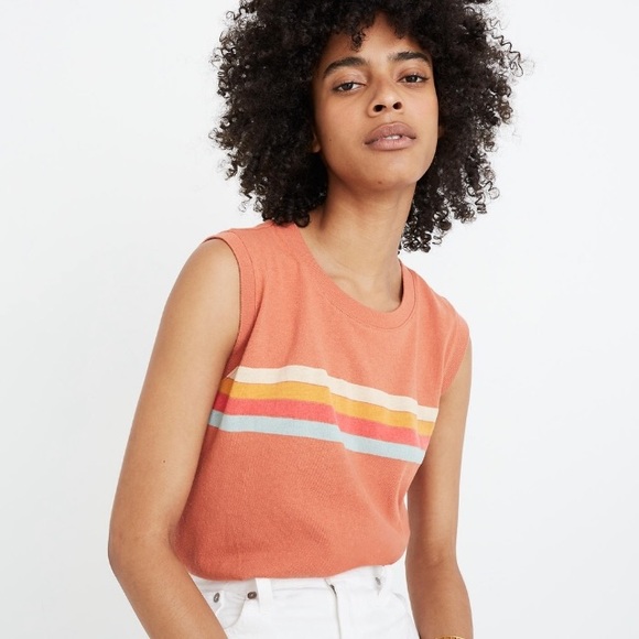 Madewell Tops - Madewell Ex-Boyfriend Muscle Tank Top in Stripe